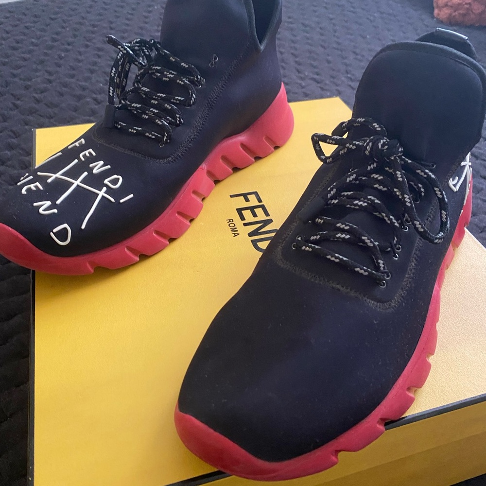 Authentic Fendi High-Top Sneakers